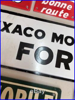 15x5 TEXACO FORD MOTOR OIL /GAS PORCELAIN DEALERSHIP ADVERTISING SIGN. RARE