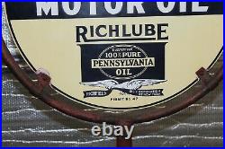 1920's Richlube Motor Oil Hard to find DSP Curb Sign