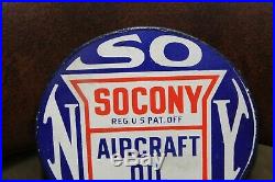 1920's Socony Standard of NY Medium Motor oil AIRCRAFT OIL DSP Paddle Sign