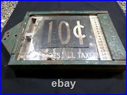 1920s sinclair motor oil gas pump price sign