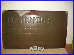 1930's SINCLAIR OPALINE MOTOR OIL Can Embosed Tin Sign 20 X 12 Elwood Myers Co