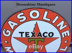 1930s TEXACO Motor Oil Porcelain Sign Gas & Oil