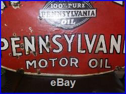 1933 Amalie Pennsylvania Motor Oil Porcelain Rare Sign