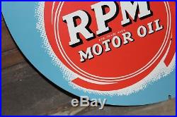 1939 Original RPM Motor oil Mickey Mouse Disney Advertising Tin Sign 24 N. O. S