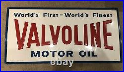1939 Valvoline Motor Oil Sign