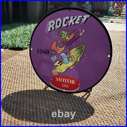 1940 Rocket Motor Oil Woody Gas & Oil Station Garage Man Cave Sign