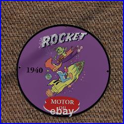 1940 Rocket Motor Oil Woody Gas & Oil Station Garage Man Cave Sign