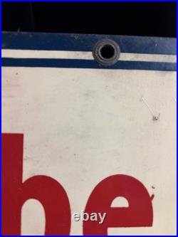 1942 Essolube Motor Oil Double Sided Sign Rare