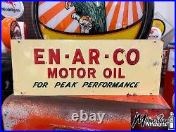 1950's EN-AR-CO Motor Oil Service Station Sign Gas & Oil