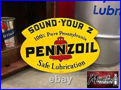 1950's PENNZOIL Motor Oil Can Rack Sign Gas & Oil