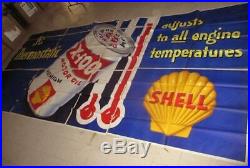 1950's SHELL X-100 MOTOR OIL 9 Foot X 20 Foot BILLBOARD POSTER SIGN Awesome