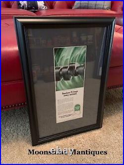 1953 QUAKER STATE Motor Oil Professionally Framed Print Ad Gas & Oil Sign