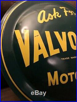 1955 Ask For Valvoline Motor Oil Metal Painted Litho Sign