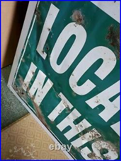 1960'S HEAVY OLD TEXACO GASOLINE MOTOR OIL STATION METAL SIGN 42 x22.5