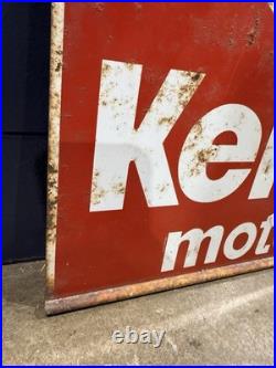 1980s Vintage Double Sided KENDAL Motor Oil Metal Sign 19.5in by 26in