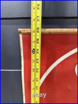 1980s Vintage Double Sided KENDAL Motor Oil Metal Sign 19.5in by 26in