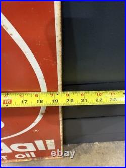 1980s Vintage Double Sided KENDAL Motor Oil Metal Sign 19.5in by 26in