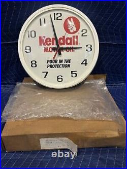 1994 Original New-Old-Stock Kendall Motor Oil Clock In The Box Sign FREE SHIP