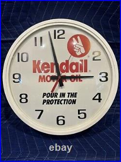 1994 Original New-Old-Stock Kendall Motor Oil Clock In The Box Sign FREE SHIP