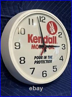 1994 Original New-Old-Stock Kendall Motor Oil Clock In The Box Sign FREE SHIP