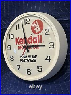 1994 Original New-Old-Stock Kendall Motor Oil Clock In The Box Sign FREE SHIP