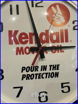 1994 Original New-Old-Stock Kendall Motor Oil Clock In The Box Sign FREE SHIP