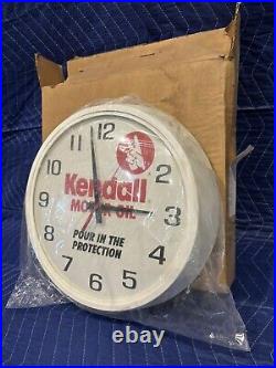 1994 Original New-Old-Stock Kendall Motor Oil Clock In The Box Sign FREE SHIP