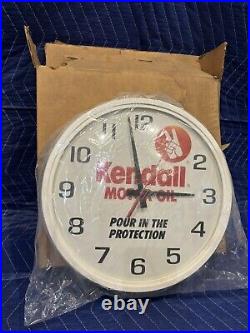 1994 Original New-Old-Stock Kendall Motor Oil Clock In The Box Sign FREE SHIP