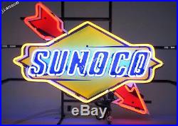 19X15 New SUNOCO RACING FUEL DECAL GAS MOTOR OIL PUMP STATION NEON LIGHT SIGN