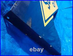 2 Sunoco Motor Oil Porcelain Enamel Sign 27 X 11.5 Inches 2 Sides