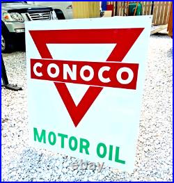 38 CONOCO Old School Gasoline Motor Oil Gas Station Car Truck Hand Painted Sign