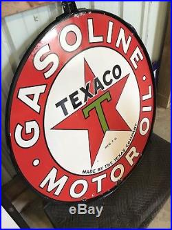 42 DSP Texaco Motor Oil Porcelain with Ring