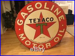 42 Texaco Motor Oil Double Sided Porcelain Sign