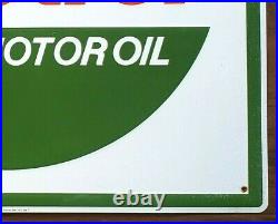 86 CASTROL Motor Oil SIGN - 24 embossed metal - Stout signs 1986 vintage gas
