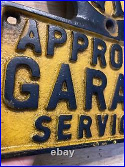 AAA Garage Plaque Sign Motor Oil Metal Cast Iron Patina Coal 4+LBS Gas Collector