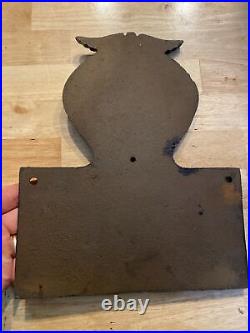 AAA Garage Plaque Sign Motor Oil Metal Cast Iron Patina Coal 4+LBS Gas Collector