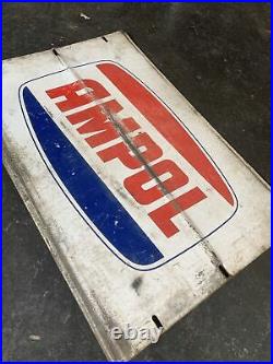 AMPOL Genuine Vintage Motor Oil Rack Sign