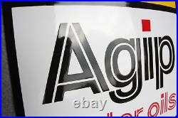 Agip Motor Oils Schild Enamel sign Emailschild ECHTE Emaille 30 x 50 cm