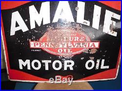 Amalie Motor Oil Porcelain Sign