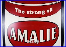 Amalie Pennsylvania Motor Oil Double Sided Tin Hanging Sign 34 Inches Tall
