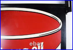 Amalie Pennsylvania Motor Oil Double Sided Tin Hanging Sign 34 Inches Tall