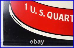 Amalie Pennsylvania Motor Oil Double Sided Tin Hanging Sign 34 Inches Tall