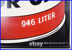 Amalie Pennsylvania Motor Oil Double Sided Tin Hanging Sign 34 Inches Tall