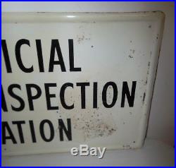 Amalie Pennsylvania Motor Oil Official State Inspection Station SST Sign 35x11