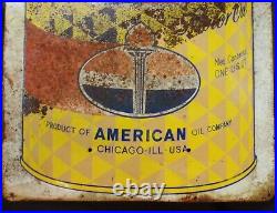 American Oil Co. Single Sided Sign Advertising Super Permalube LDO Motor Oil