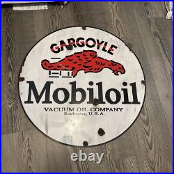 Antique style Barn Find Look Mobil gas Pegasus Gargoyle Motor Oil Sign