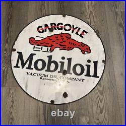Antique style Barn Find Look Mobil gas Pegasus Gargoyle Motor Oil Sign