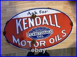 Antique style barn find look Kendall Motor Oil Dealer Sales Service Sign