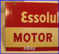 Authentic Original Essolube Motor Oil Porcelain Sign Circa 1951