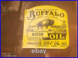 Buffalo Motor Oil Porcelain Enamel Sign Size 24 X 24 Inches Flange